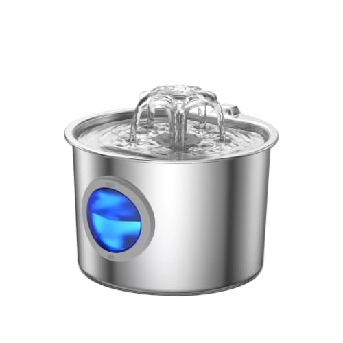 Amazon | KWGHW エルフィン 自動循環給水器 ステンレス製 2.2L 大容量